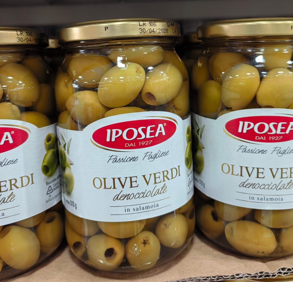 OLIVE VERDI DENOCCIOLATE IN SALAMOIA 510GR IPOSEA