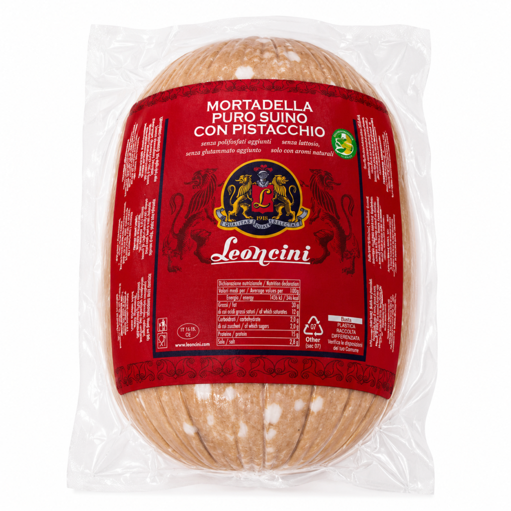 Mortadela C/Pistachio Leoncini Pieza X Kilo