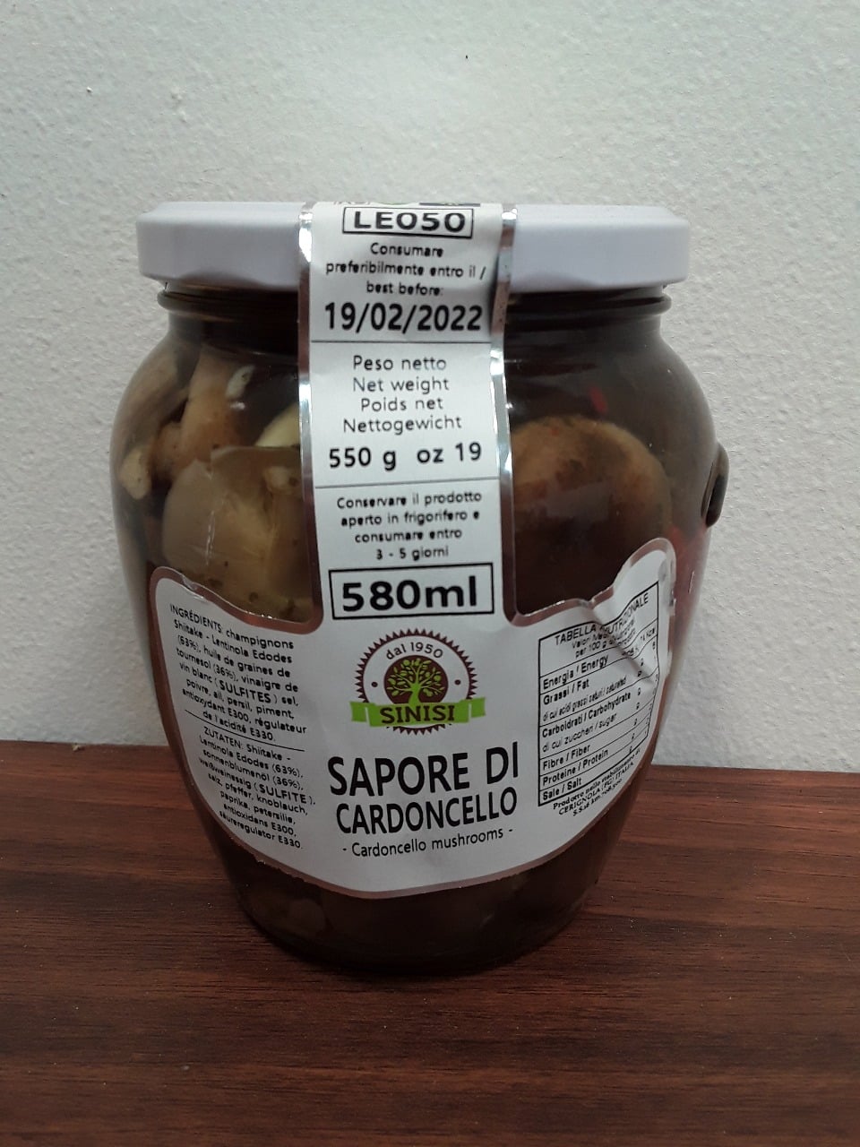 Sapore Di Cardoncello Sinisi 550 Gr