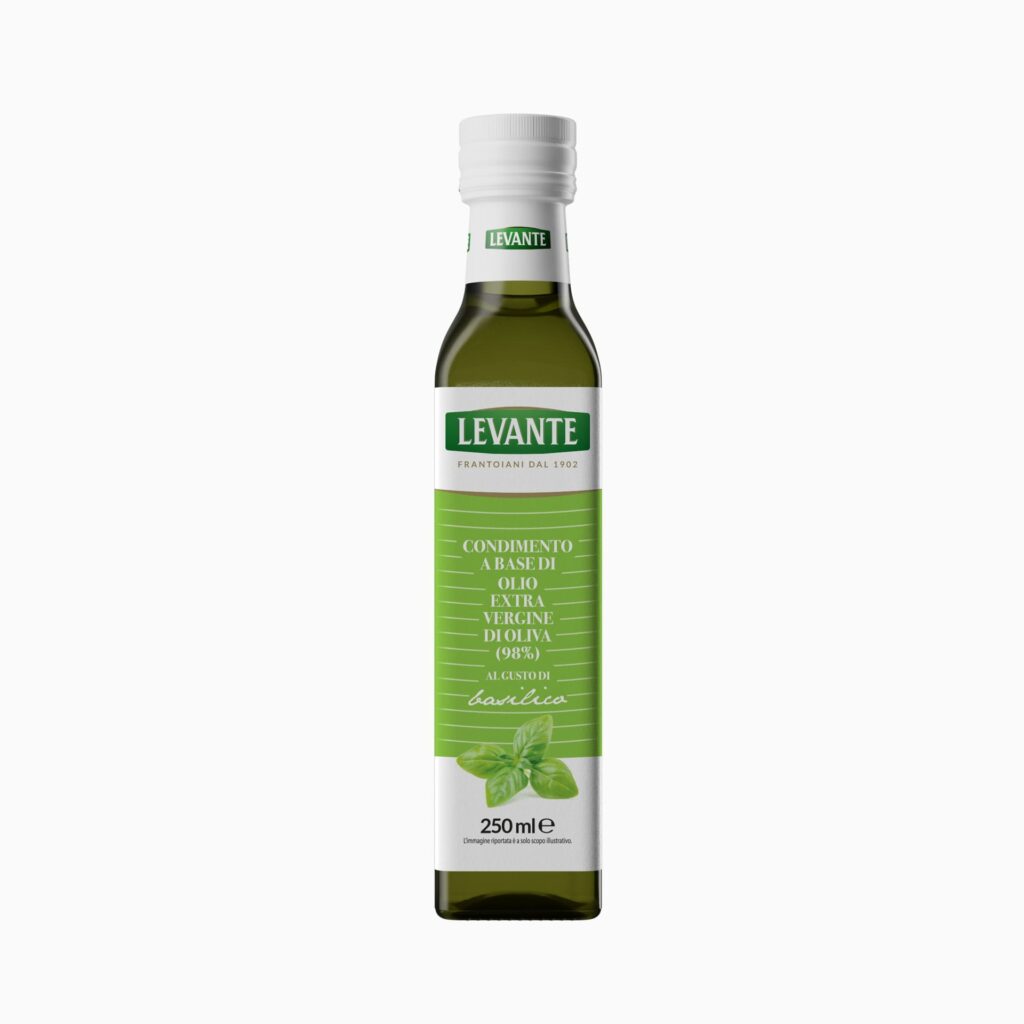 Olio Extra Vergine Di Oliva Con Basilico Levante 250 ML