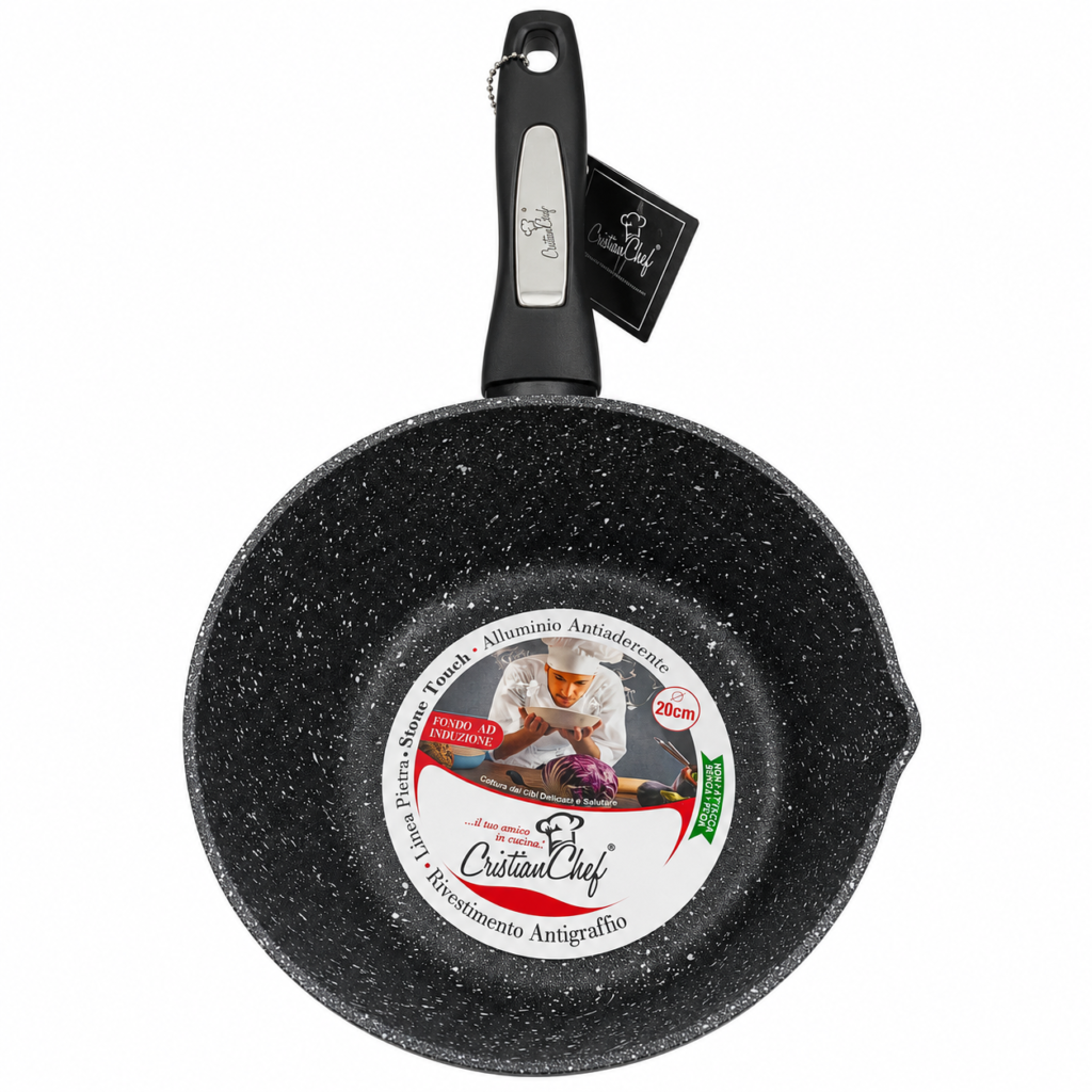 Sauce pan Cristian Chef 20cm 1 manico c/ becco