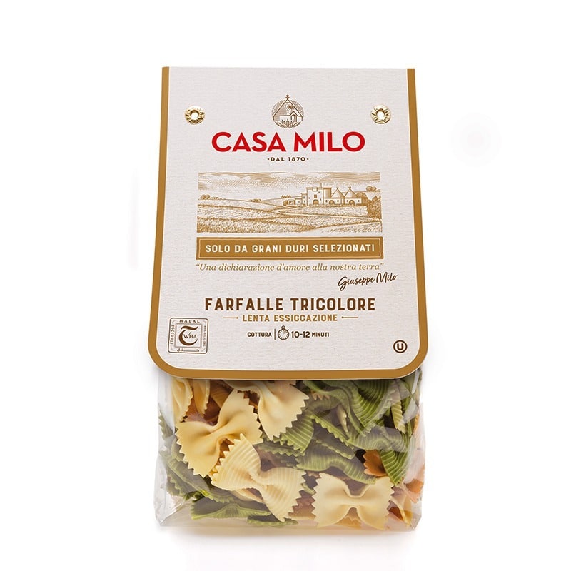 Farfalle Tricolore Casa Milo 500 GR