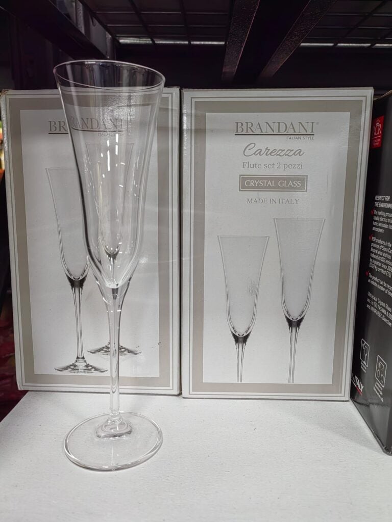 SET 2 FLUTE 17 CL CAREZZA BRANDANI CRISTAL
