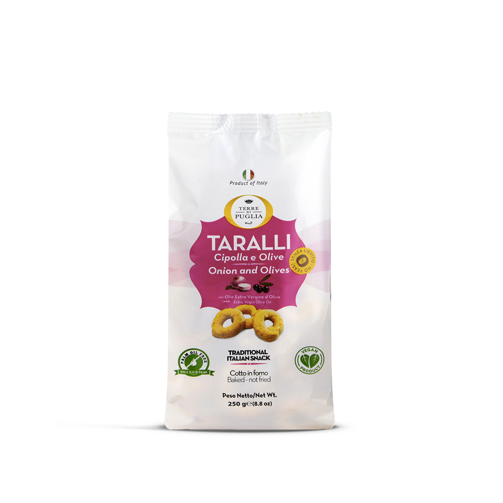 Taralli Cipolla/olive 250 Gr