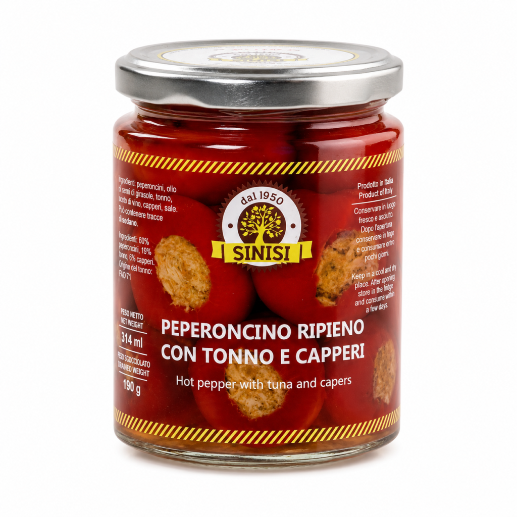 Peperoncino Ripieno Con Tonno E Capperi Sinisi 290 GR
