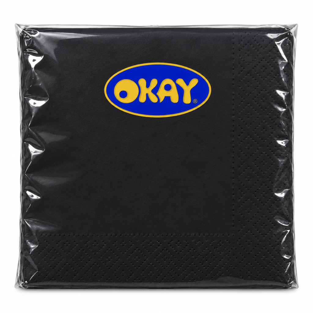 Servilletas 25×25 Negras 100 Unid