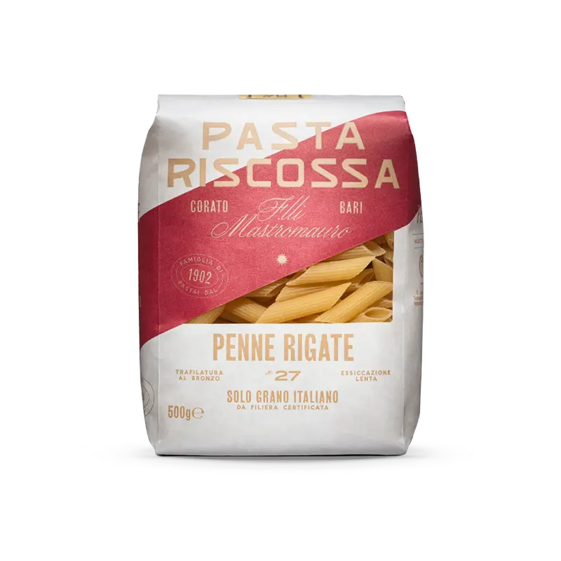 Penne Rigate 100% It. Traf. Bronzo Riscossa 500gr