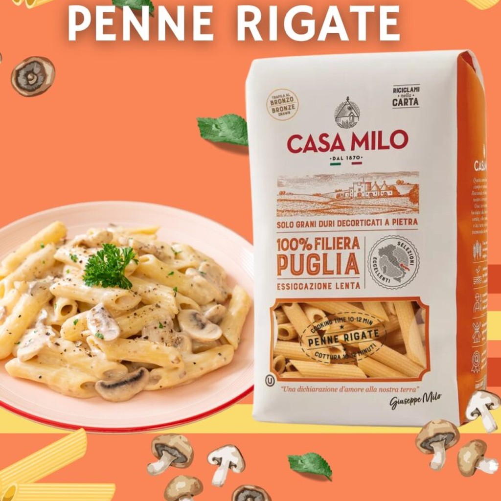 Penne Rigate 100% casa milo 500gr