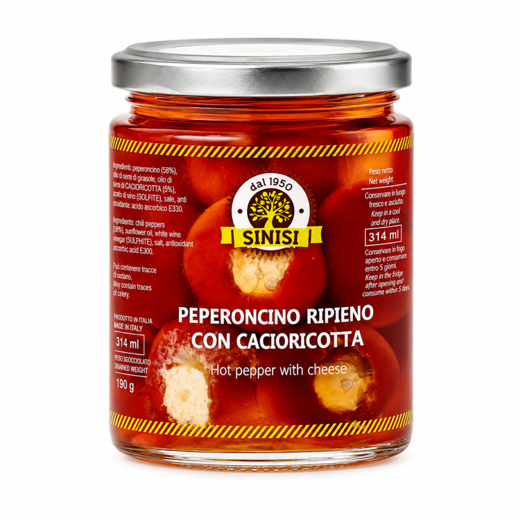 Peperoncino Ripieno C/Cacioricotta Sinisi 290 Gr