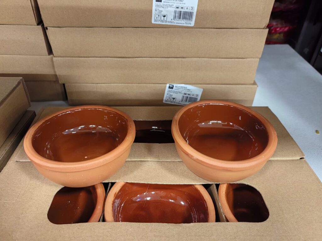 SET 6 CIOTOLE TERRACOTTA DA FORNO