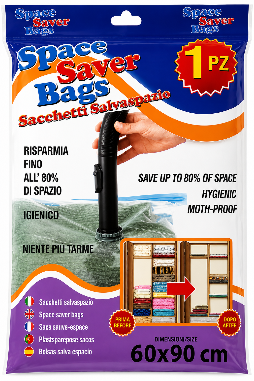 Sacchetti Salvaspazio 60×90 CM